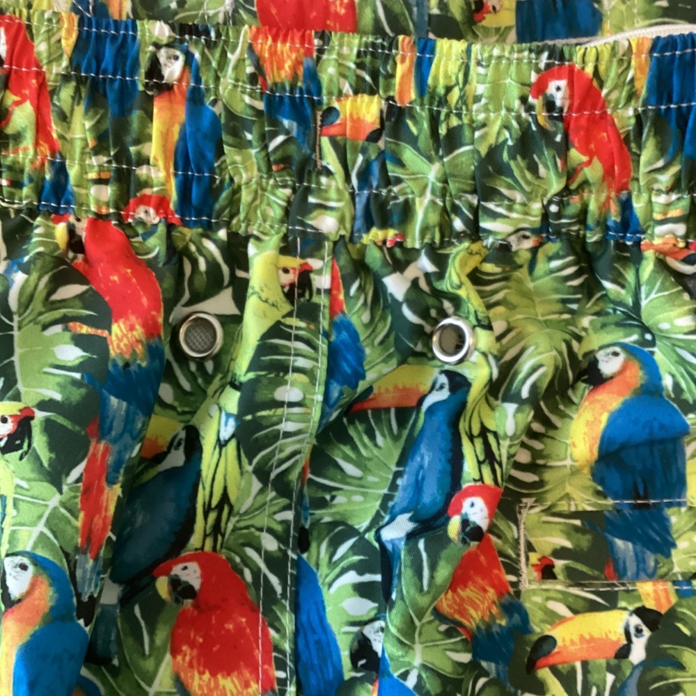 Fun and colorful parrots pattern – Ibiza swim shorts by 2xist - Picture 7 of 11